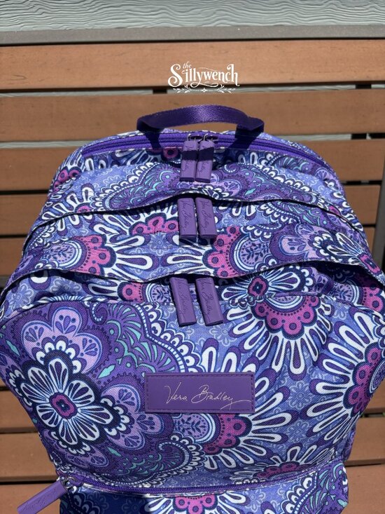 Vera Bradley Purple Medallion Paisley Grand Backpack in Lighten Up main image 7